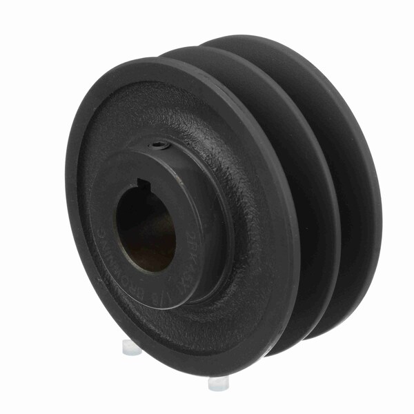 2 Groove Cast Iron Fhp - Finished Bore Sheave, 2BK45X 1 1/8